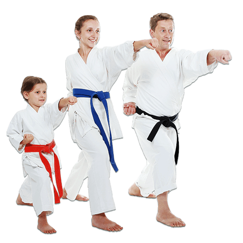 Martial Arts Lessons for Families in Frisco TX - Man and Daughters Family Punching Together